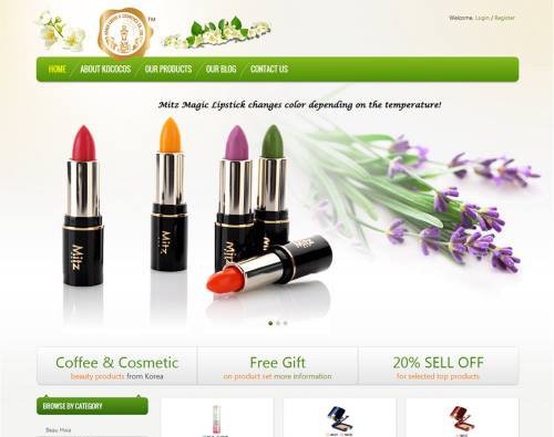Kococos – Site Selling Cosmetics from Korea